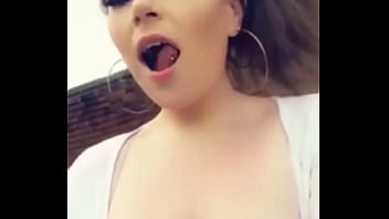 Fucking a british college girl outside - cum in mouth