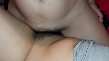 Hot hairy pussies cum many times in scissor position