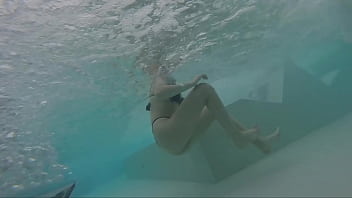 Dick flash - A stranger caught me touching in public pool and helps me masturbate end fucking risking to be seen by couple stranger