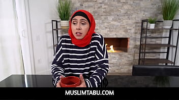 Arab MILF stepmom with hijab Lilly Hall deepthroats and fucks her stepson