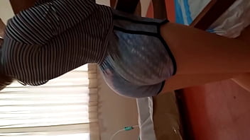 Deflowering my sensual stepdaughter on the edge of the bed, I put my big cock up her anus and I came inside her with a lot of passion...anal sex