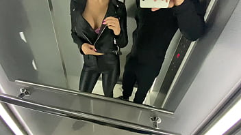 Crempie her pussy in leather clothes