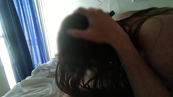 Pov I get out of the shower with wet hair and I find a huge cock, I suck it and sit on it