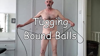 Tugging about my testicles