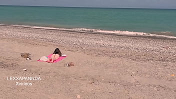 Stepdaughter says she likes my cock, I let her suck my old cock on the beach