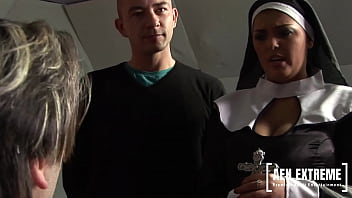 Sexy Nuns Jasmine Black and Tarra White Lose Their Innocence to Two Older Pervs