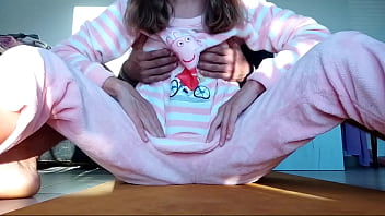stepbrother petting teen 18yo in pajamas small boobs and wet pussy fuck ass cumshot