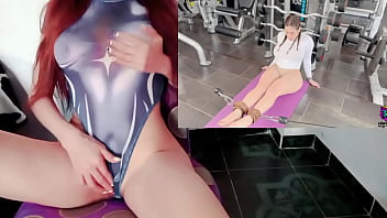 Sweaty big booty Latina receiving anal during training