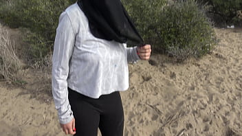 hairy french arab wife loves having risky sex in public