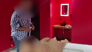 Delicious hot Mexican gets excited while getting a naked massage and starts saying hot things, talking dirty