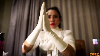 Asian Mistress Wearing Latex Gloves