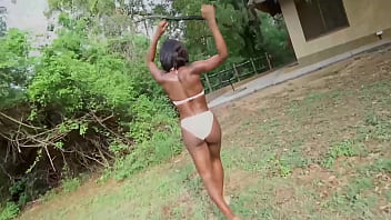 African GF - Fucking Rough Ebony Girlfriend In Outdoors Sex Trip