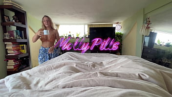 He puts a leash on my neck and a plug in my butt to fuck me! - Molly Pills - POV 4K
