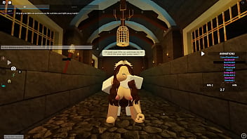 Roblox destroying this petite hoe's wet holes with my big cock