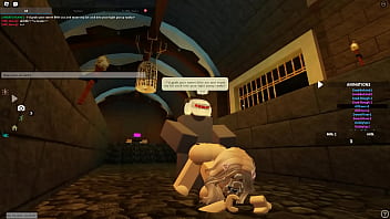 Roblox banging this blonde hoe's holes and covering her in cum